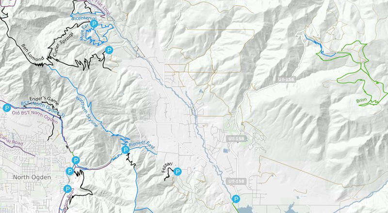 Ben Lomond Ptarmigan path trail map