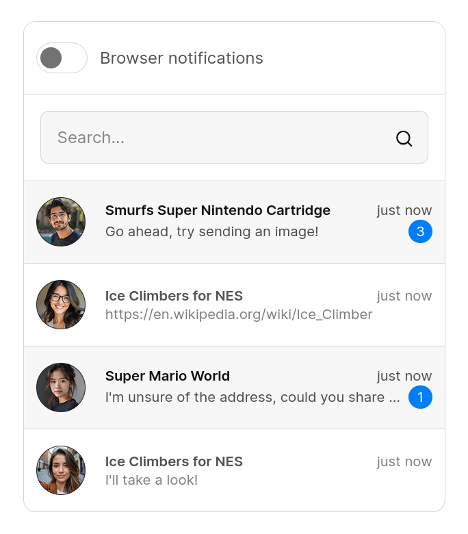 Conversation list
